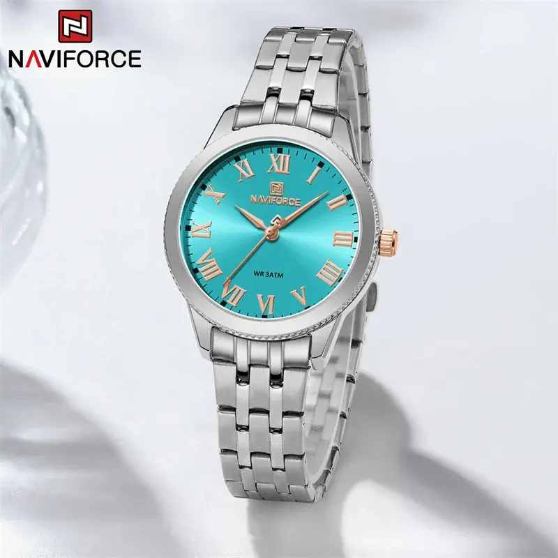 Naviforce NF5032 Classic Ice Blue Dial Ladies Watch